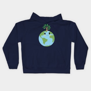 Earth Tree Planet Kids Hoodie